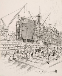 LAUNCHING OF THE ROBERT E PEARY - 4 1/2 DAY SHIP