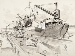 LOADING PLANES ABOARD AV9