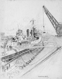 USS Edison, Destroyer in Drydock