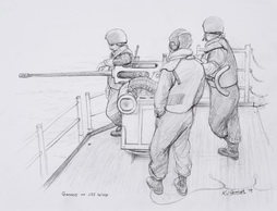 Gunners on USS Wasp