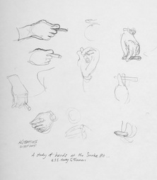 A Study of Hands at the Smoke Pit 