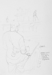 Richard Johnson Sketching the Island