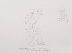 Quick Sketches of Marine Warrant Officer