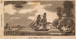 Argus Burning British Vessels