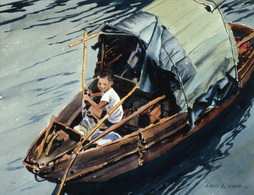 Boy in Sampan, Hong Kong