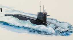 SUBMARINE UNDERWAY AT SURFACE