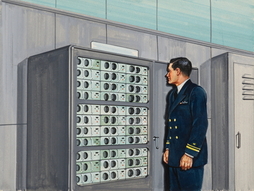 NAVAL OFFICER STANDING...