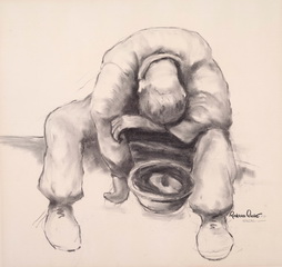 A Figure with Head Resting on Forearm