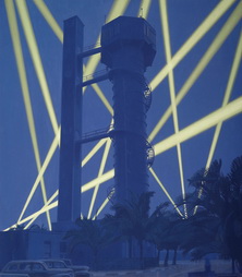 Ship's Searchlights, Pearl Harbor