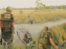 9TH INFANTRY TROOPS LANDED BY RIVER