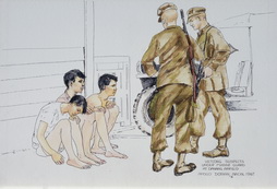 Vietcong Suspects Under Marine Guard 
