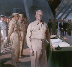 Fleet Admiral Chester W. Nimitz at Surrender