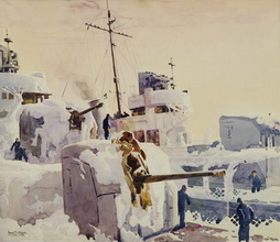 Snow Scene onboard Ship