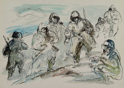 US Marines After Retreat From Hage