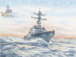 MONTAGE OF USS DEWEY DDG-105...