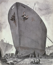 Kaiser Liberty Ship in Drydock