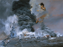 Kamikaze Attacks on US Carrier