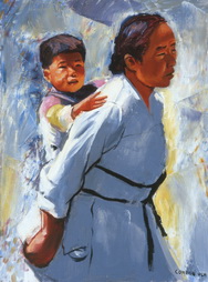 Korean Mother and Child