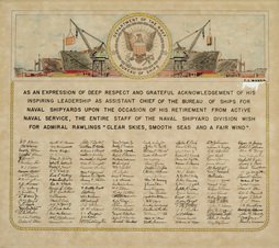 Certificate for RAdm N. L. Rawlings