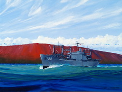 USS Haleakaka (AE-250) Off Mt Haleakaka, Maui