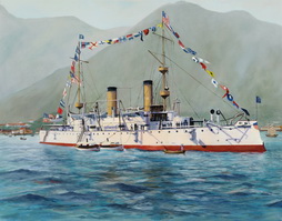 USS Olympia (C-6) In Hong Kong