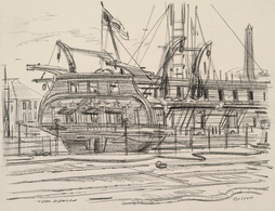 Stern, USS Constitution in Dry Dock