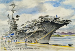 USS Ticonderoga at Pearl Harbour , HI