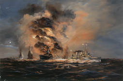 RNLN DE Ruyter at Night 2/27/1942