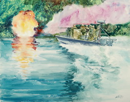 Drug Interdiction Boat Firing