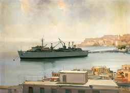 USS Puget Sound in Italian Harbor