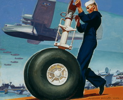 Sailor Working on Airplane