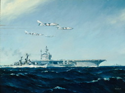 UNDERWAY WITH PLANE GUARD - USS FORRESTAL