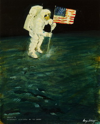 Apollo 12 Astronaut Alan Bean on Moon