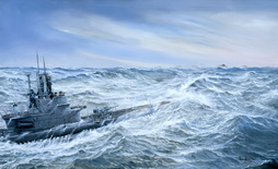 Submarine on Patrol (Uss Haguro)