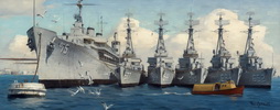 Tender AD-15 with Destroyers