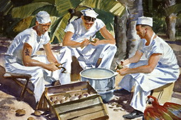 Navy Cooks in Brazilian Jungle