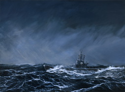 Uss Balao on Patrol in Squall