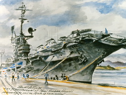 USS Ticonderoga at Pearl Harbor