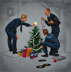 CHRISTMAS SPIRIT ABOARD SHIP