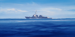 USS Mustin Comes About