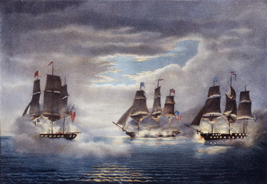 Capture of H.M. Ships Cyane and Levant by the U.S. Frigate Constitution