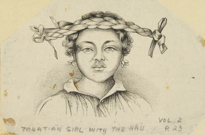 Tahitian Girl with Hau