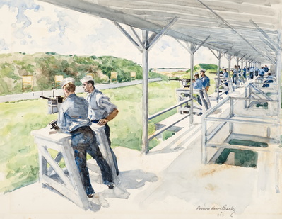 BLUE JACKETS AT SMALL ARMS RANGE