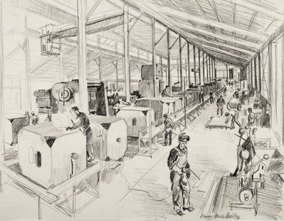 PRODUCTION LINE FABRICATION OF PONTOONS
