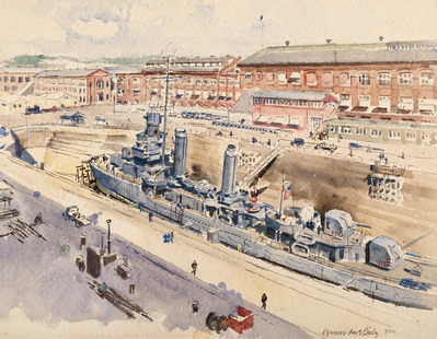 USS CALDWELL IN DRYDOCK #2
