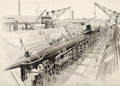 USS Barracuda in Drydock