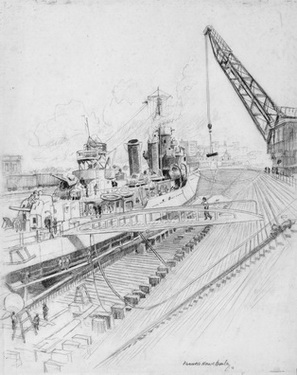 USS Edison, Destroyer in Drydock