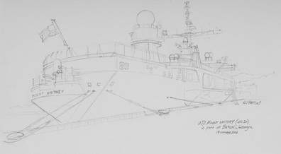 USS Mount Whitney in Port at Batumi Georgia