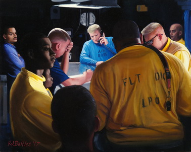 Meeting in Flight Deck Control aka Yellow Shirt Brief