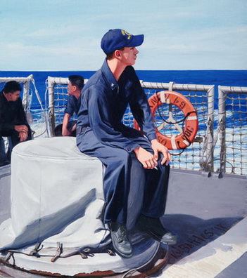 Smoke Break on USS Carney